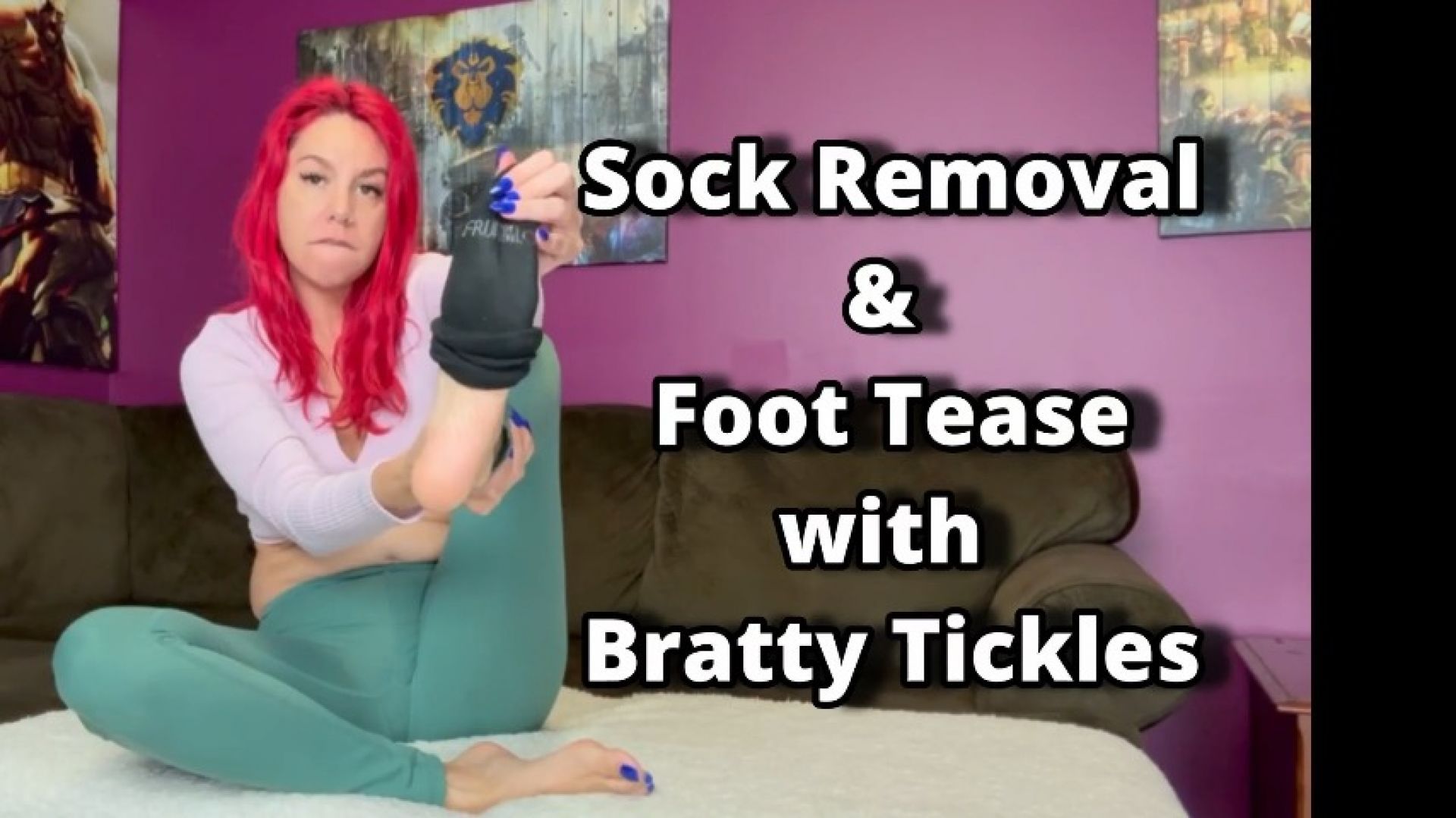Sock Removal & Feet Tease with Bratty Tickles