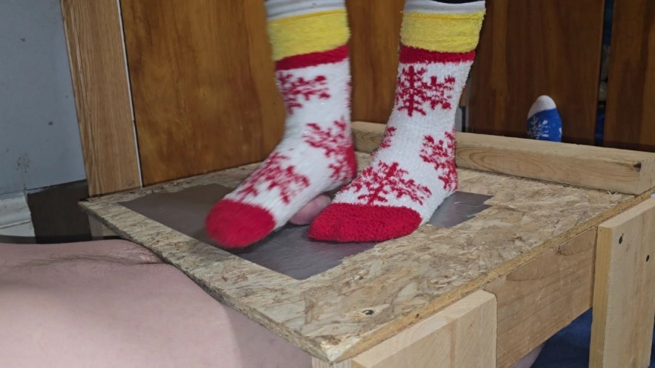 Fuzzy sock cock crush