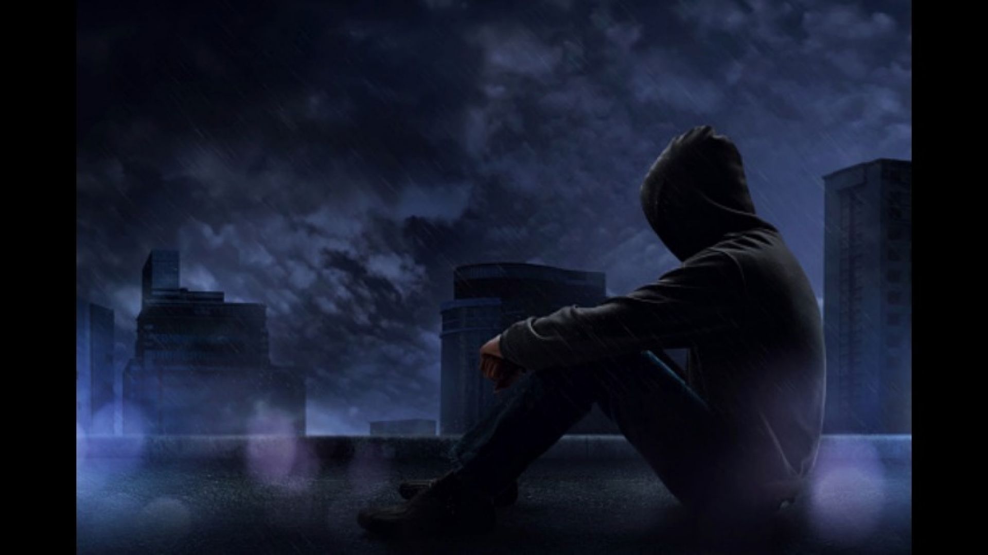 The man reflects on his loneliness