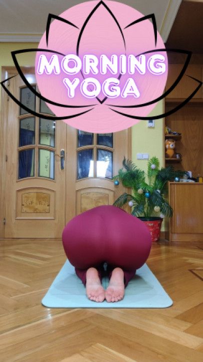Morning Yoga: Just Wokke Up and POV Behind Me on the Me