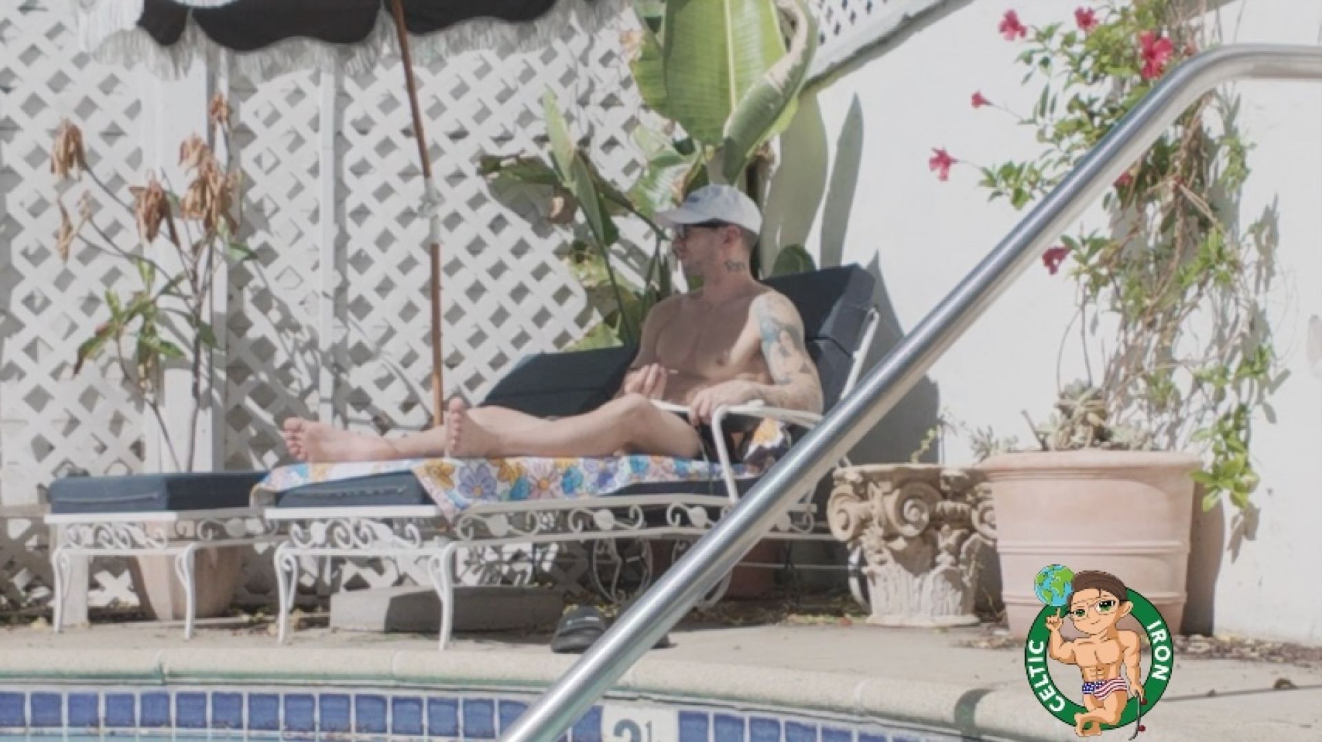 Pool Side Journaling with Award Winning Male Model Celtic