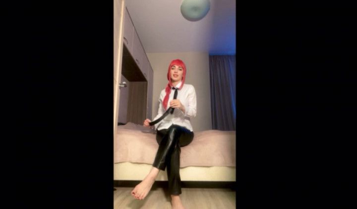 Makima Cosplay Pussy Play Dildo Femdom