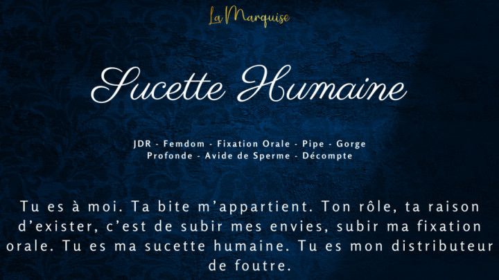 Sucette Humaine - French audio porn asmr cumplay