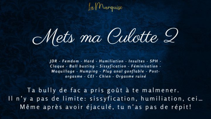Mets ma Culotte 2 - French audio femdom sissyfication