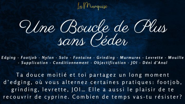 Une boucle de plus sans céder - French audio edging JOI