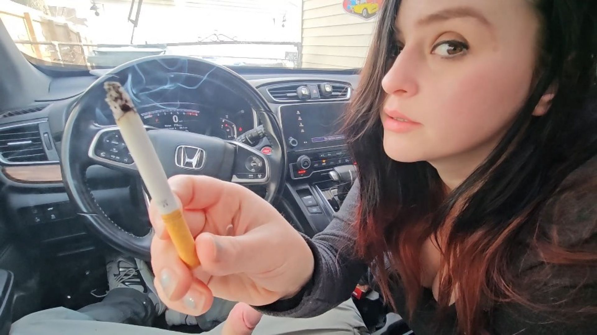 First Date Cigarette Smoking Car Blowjob