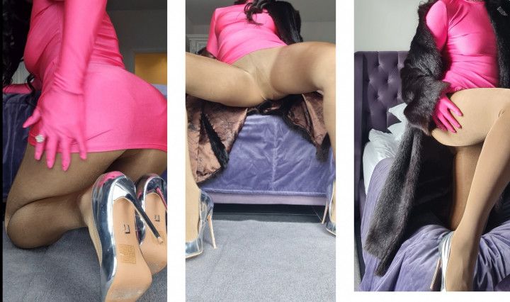 On this frosty day I am a glamorous chick in a fur coat, tea