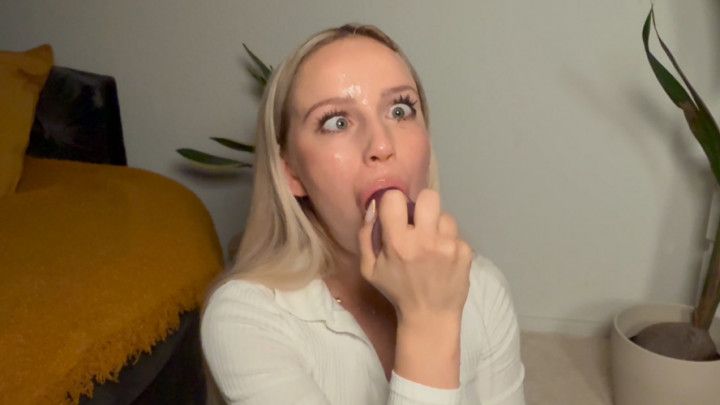 Throat Training With Dildo