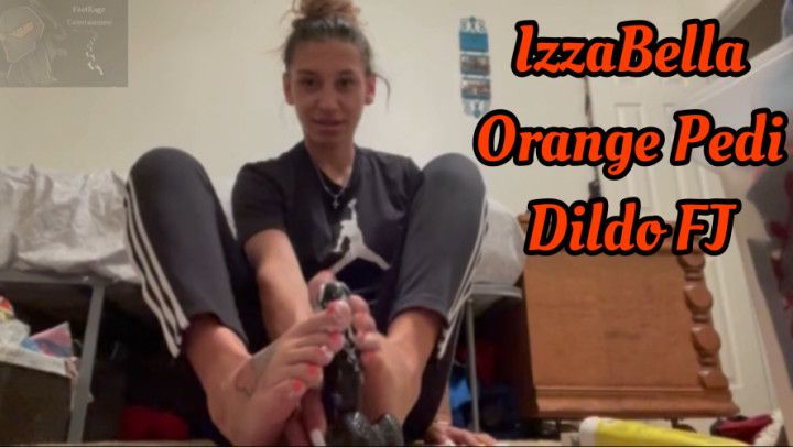 Orange Pedi FJ Dildo Featuring @goddessizzabel