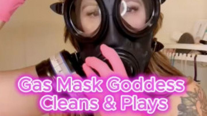 Gas Mask Cleaning my shower/masterbation/Rubber Gloves