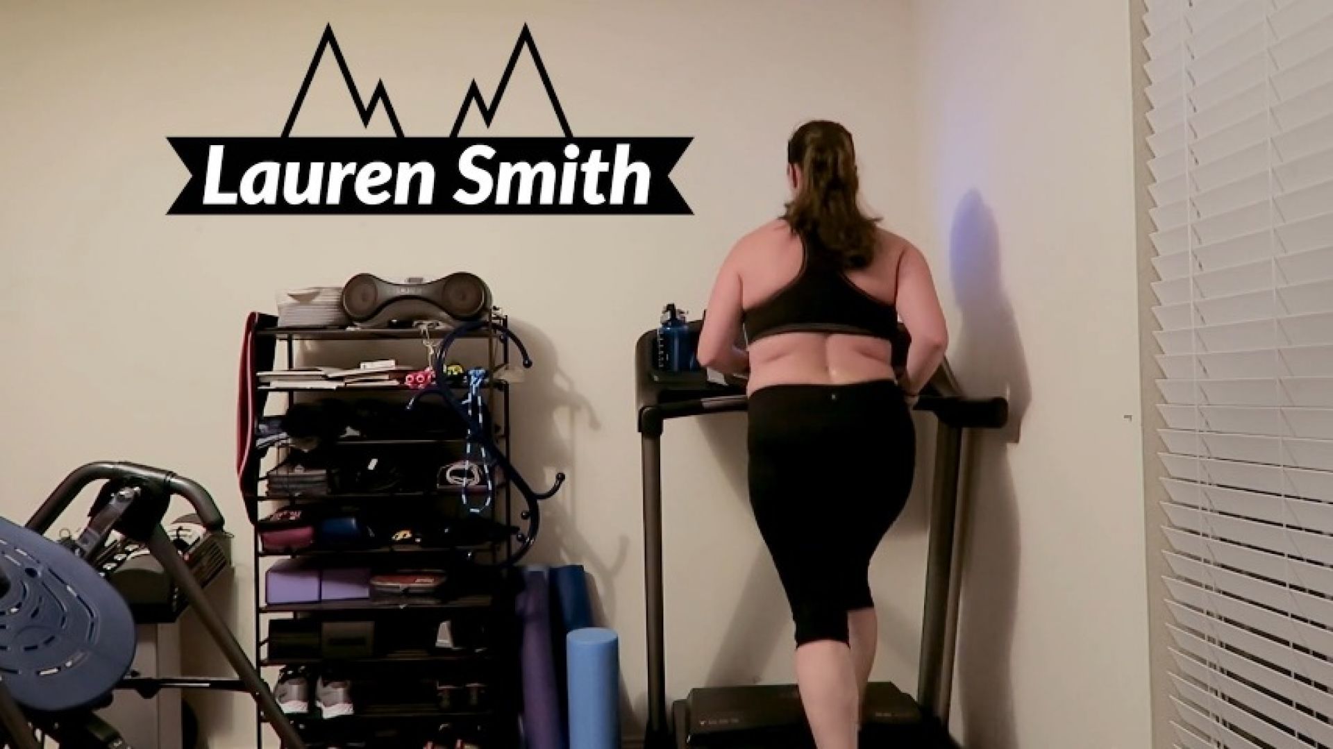 Yoga Pants And Sports Bra Treadmill Video LONG