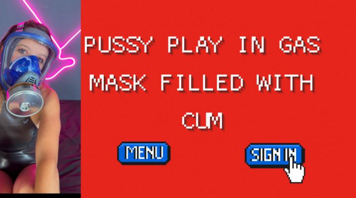 Gas mask full of semen