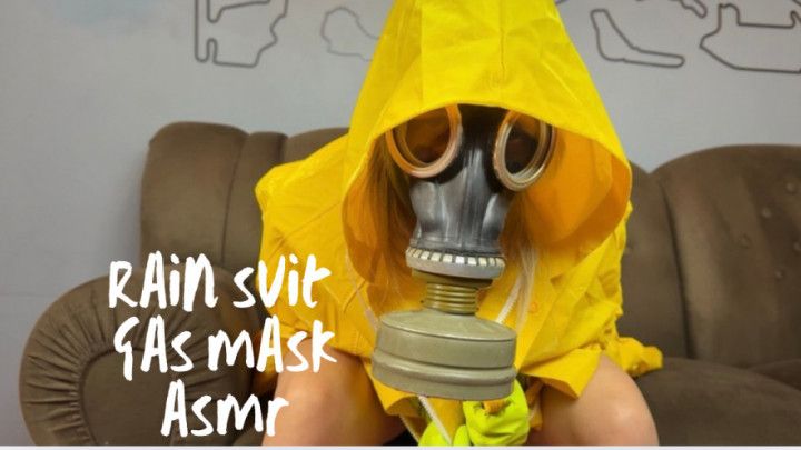 asmr gas mask and rain suit