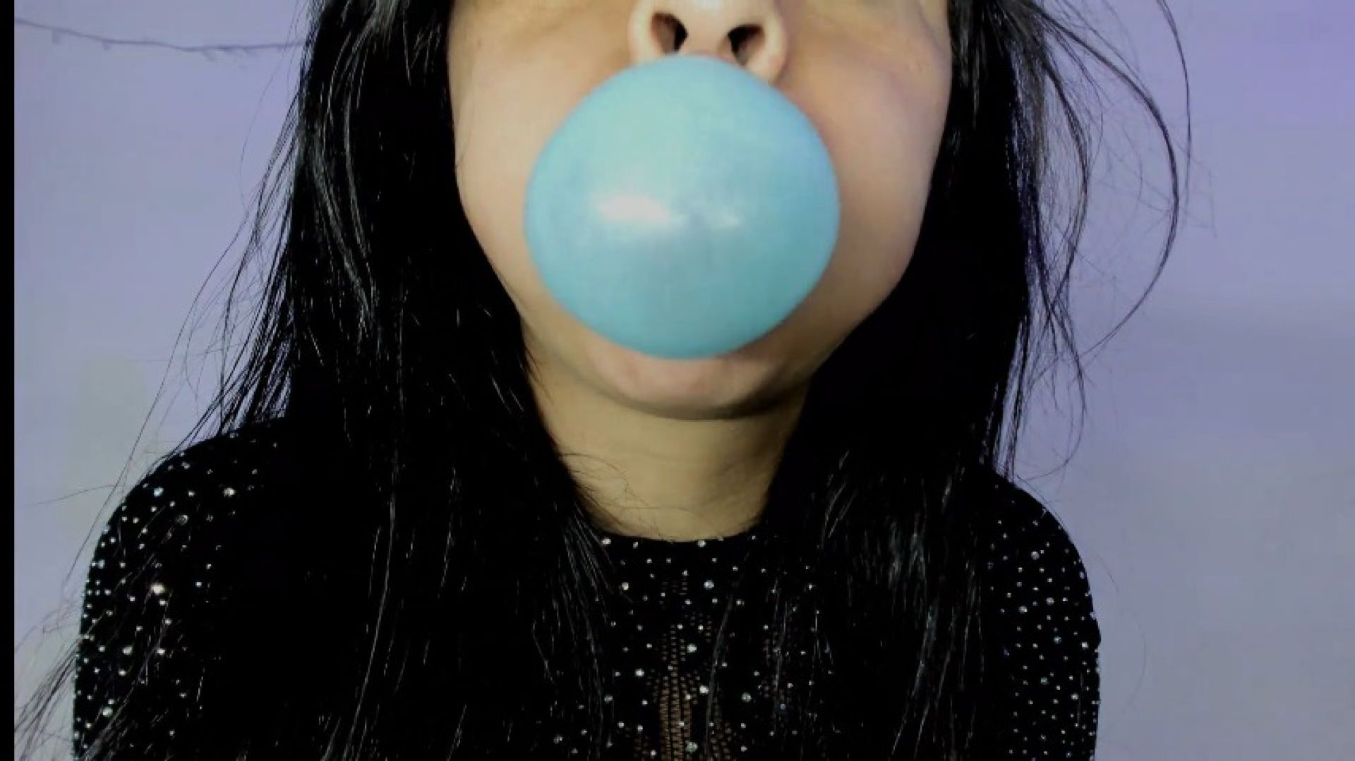 closeup chewing gum with braces AND Bubble Gum