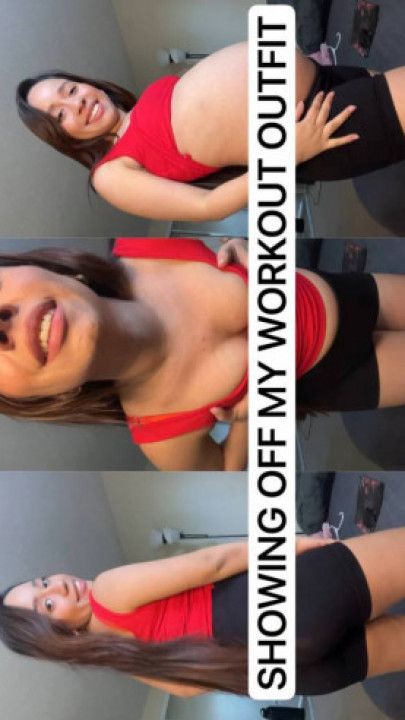 SHOWING OFF MY WORKOUT OUTFIT BEFORE I LEAVE