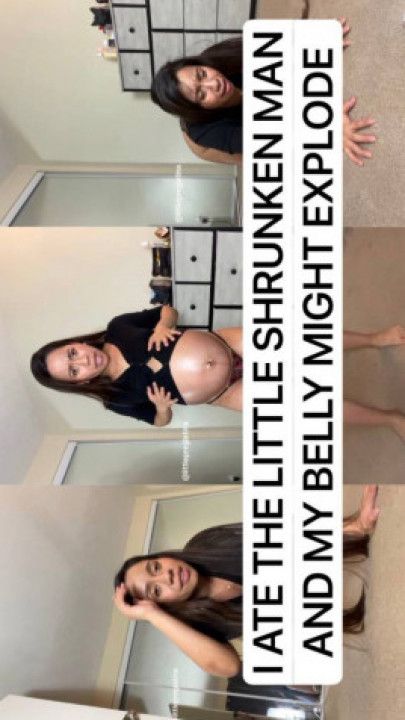 VORE: I ATE THE LITTLE SHRUNKEN MAN BUT MY BELLY MIGHT EXPLO