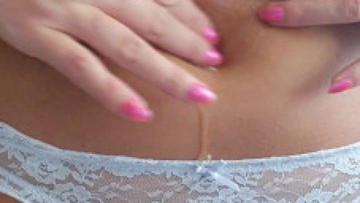 Watch me oil up my bellybutton and play with it