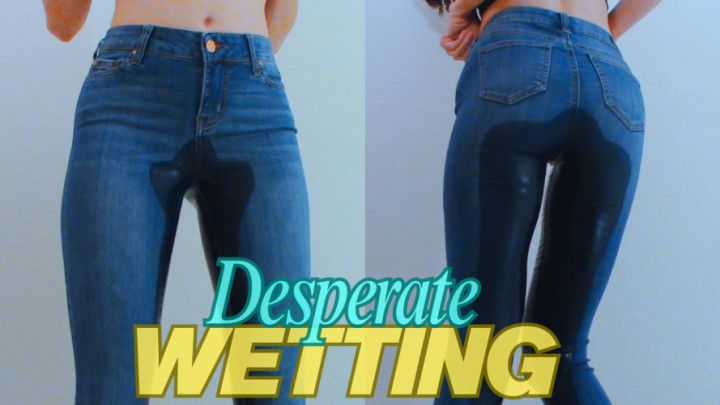 Harley's Pee Desperation in Blue Skinny Jeans