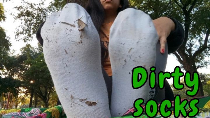 Dirty socks at the park
