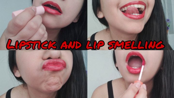 Lipstick and lip smelling