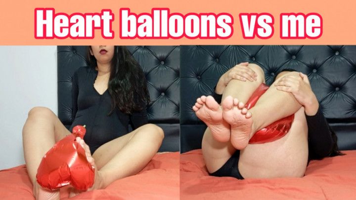 Heart inflatables vs my thick thighs and feet