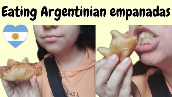 Loud chewing Argentinian empanadas