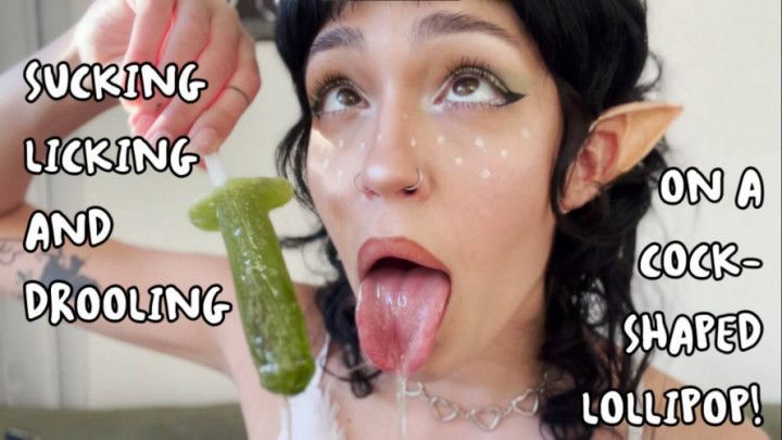 SPIT ON COCK-SHAPED LOLLIPOP