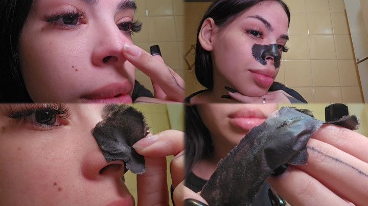 Nose cleansing with mask peel off