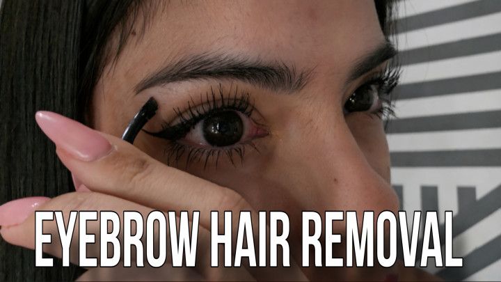 Close up eyebrow hair removal