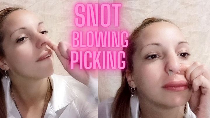 Snot nose picking nose blowing fetish