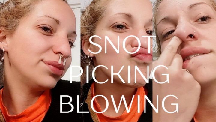 Snot Nose picking nose blowing fetish