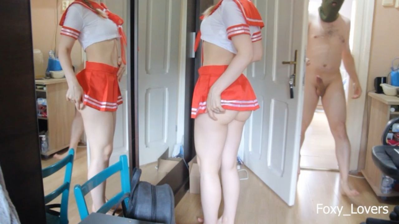 An Intruder with a Mask Fucks the step-daughter - ROUGH FUCK