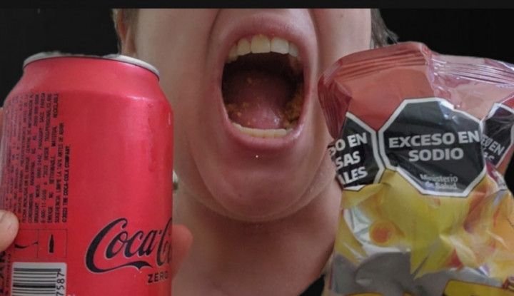 Eating snacks and drinking coke ASMR
