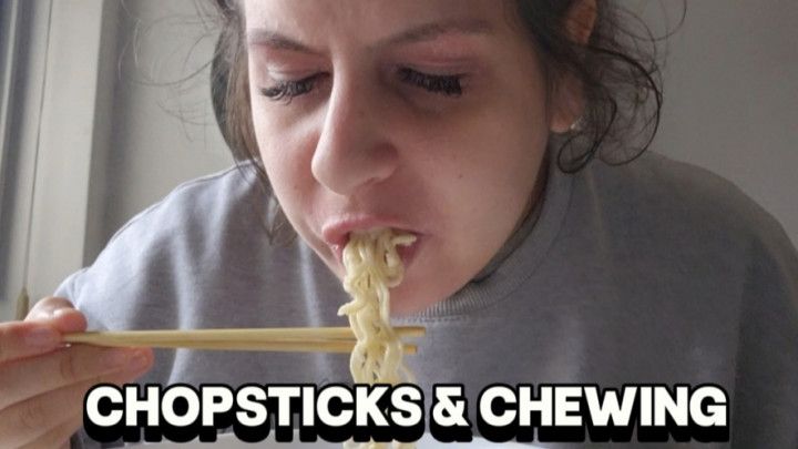 Chopstick Fetish: Slurping Noodles with Chewing Sounds