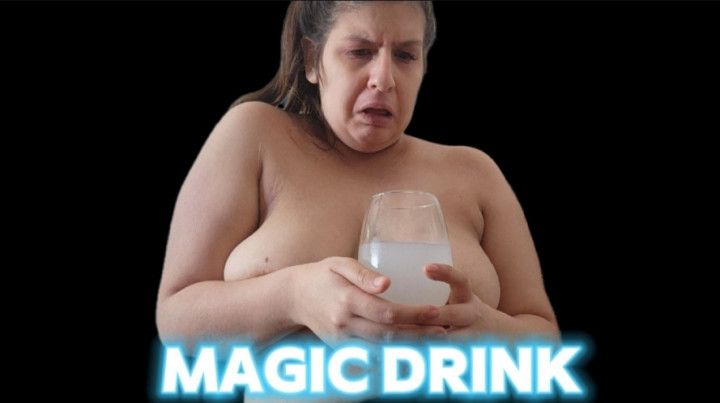 Magic drink makes my boobs bounce at work