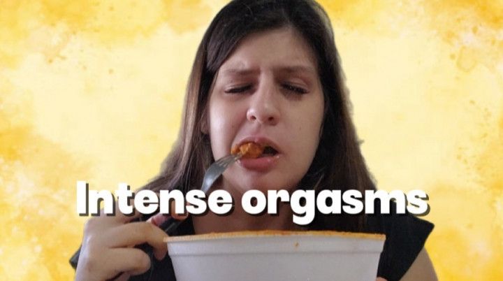 Orgasmic pasta chewing I came while eating