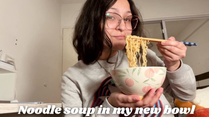 Noodle soup in my new bowl