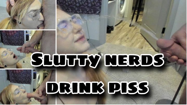 TOOK A HUGE PISS ON THIS NERDS FACE THEN CAME ON HER