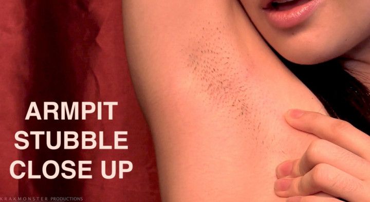 HAIRY ARMPITS CLOSE-UP : SEXY ARMPIT STUBBLE & gorgeous face