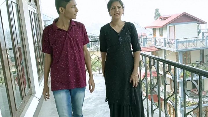 Indian Aunty On Vacation With 18 Year Old step-brother