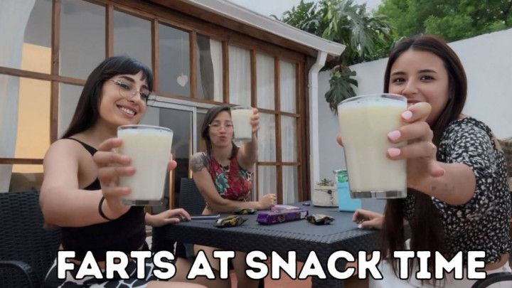 5-Farting during snack time with my friends, Alesia and Grecia