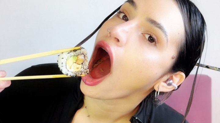 Chewing & Eating Vore Sushi Feast