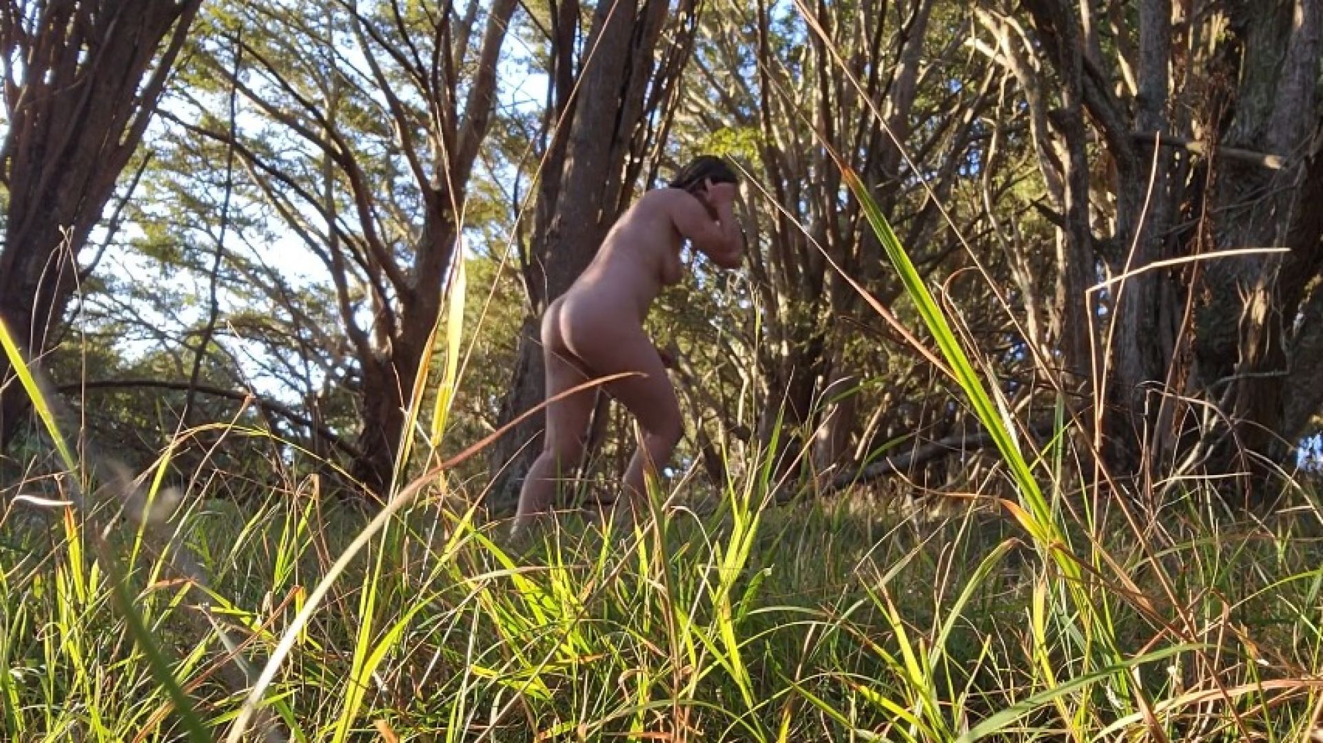 Naked and desperate to find her clothes - i stole them lol