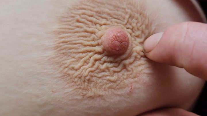 Lesbian nipple play - watch to see her divine tits close up