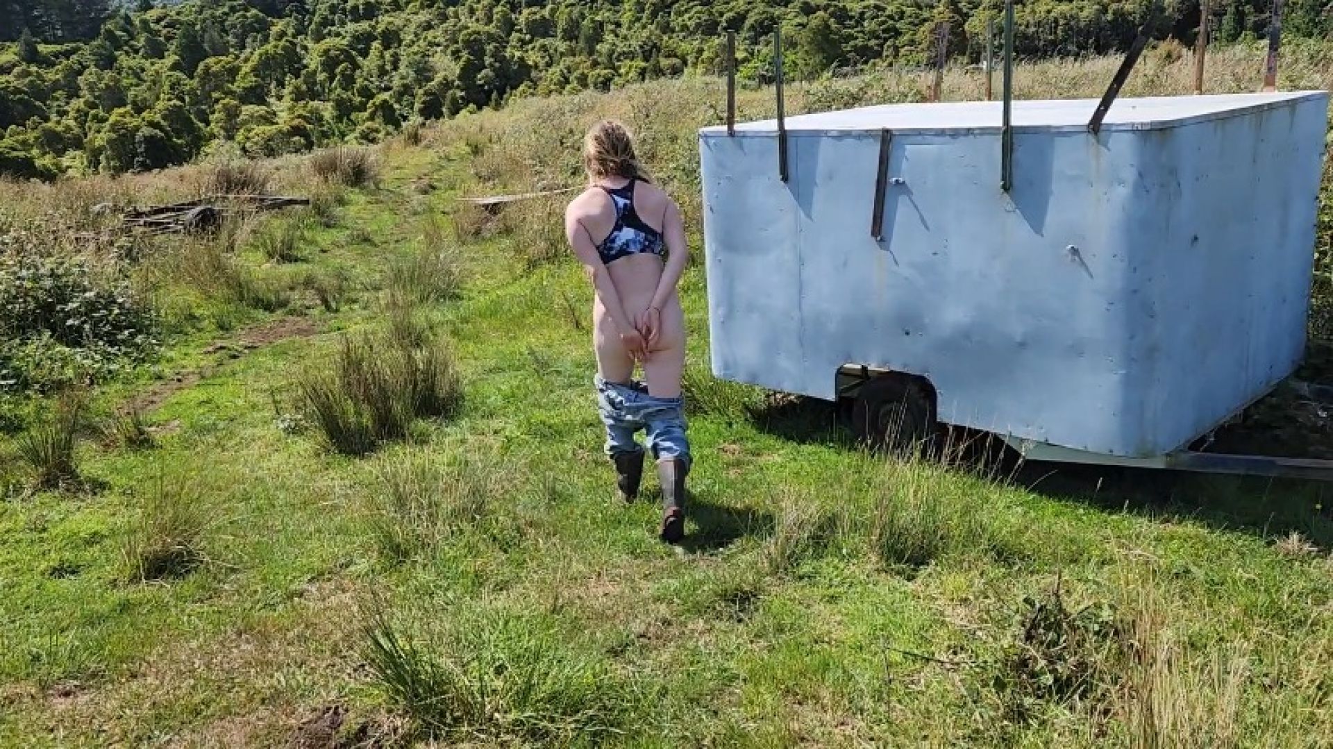 Farmgirl just cant keep her jeans up...they keep falling dow