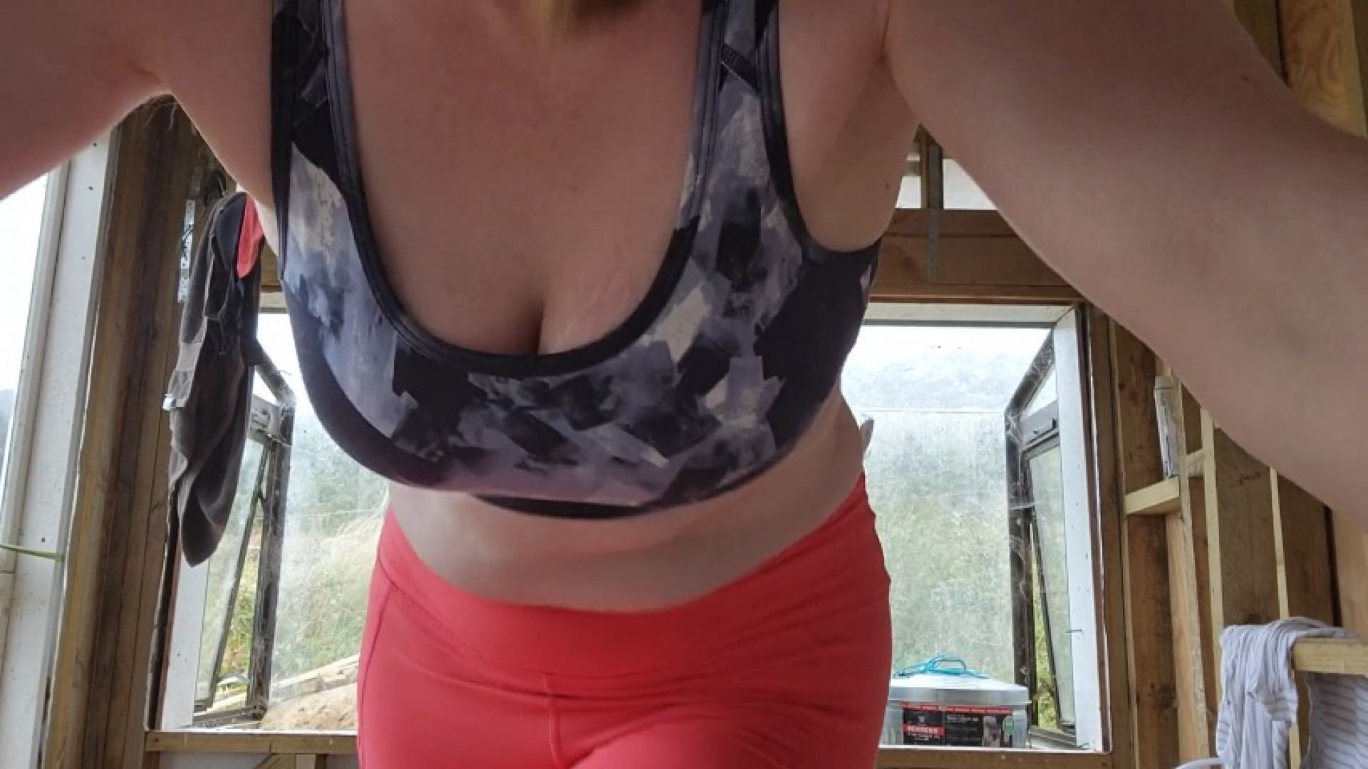 Workout time ;) lots of heavy breathing and different reps