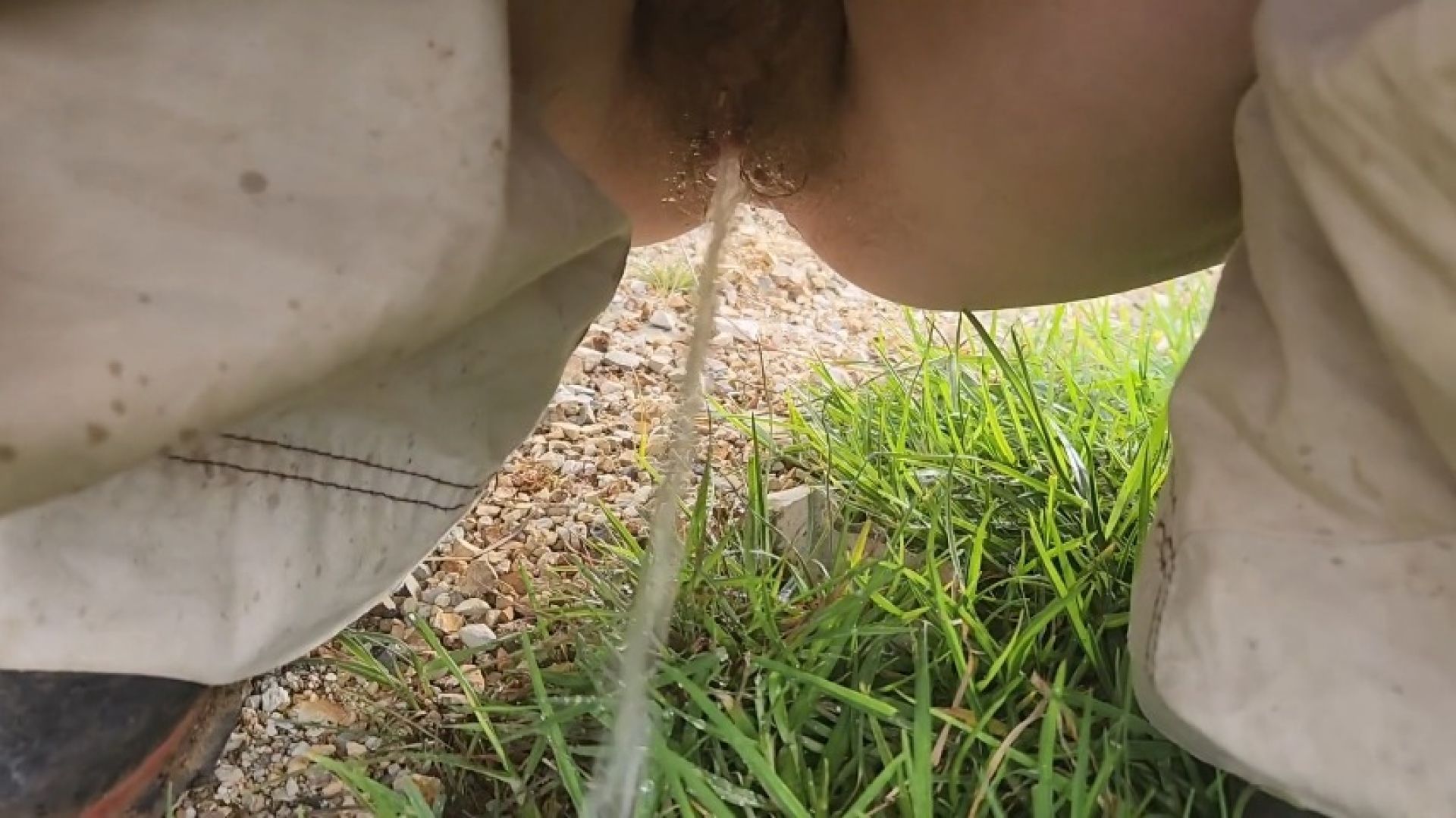 Peeing outdoors + compilation