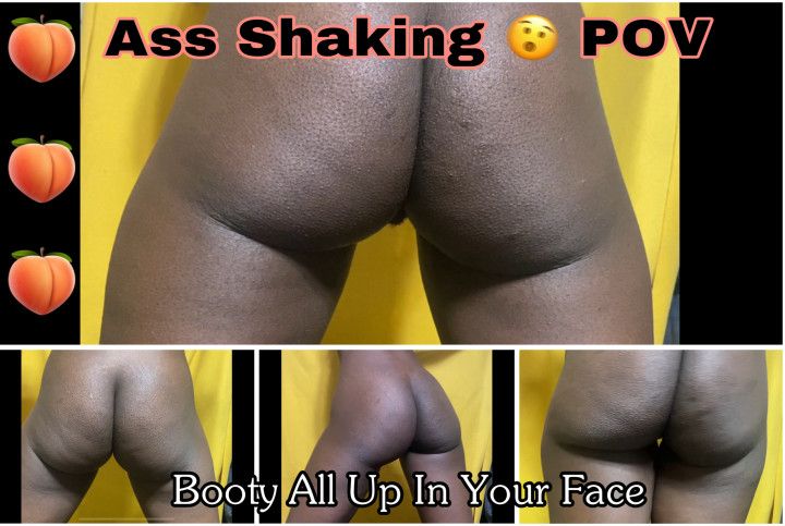 Vigorous Ebony Ass Shaking POV