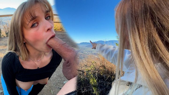 Playful Ava Giving a Blowjob on the Hiking Trail - POV 4K