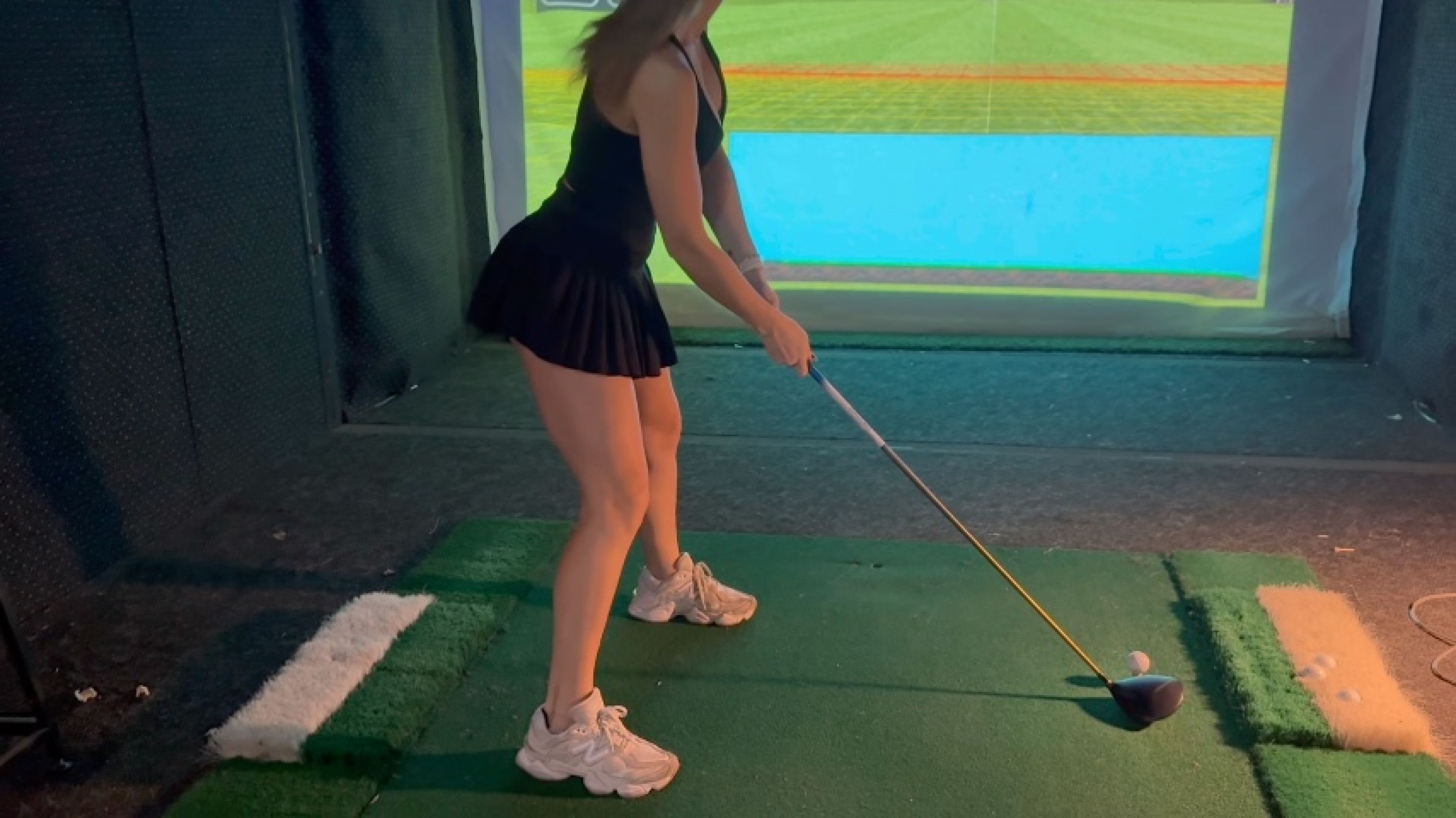 Golf Simulator Fun - Hit Driver with Me - SFW